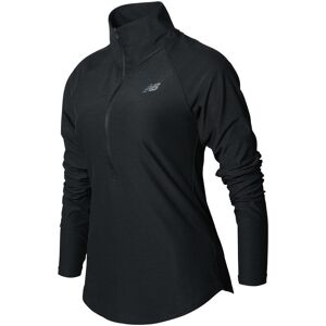 New Balance - W Sport Spacedye Half Zip - Damen - Langarmshirts - Schwarz - S Schwarz S female