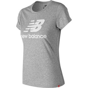 New Balance - Essentials Stacked Logo Tee - Damen - Bekleidung - Grau - XS Grau XS female