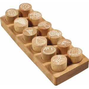 COLOP Woodies Holzstempel Set Mix, 12 Motive, Abdruckgröße: Ø 29 mm, eckig COLOP Woodies Holzstempel Set Mix, 12 Motive, Abdruckgröße: Ø 29 mm, eckig