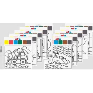 Brunnen Heyda Mal Set Fahrzeuge - Malblock inkl. Wasserfarben und Pinsel, 10 Motive Brunnen Heyda Mal Set Fahrzeuge - Malblock inkl. Wasserfarben und Pinsel, 10 Motive