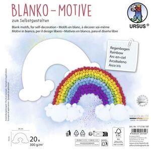 Ludwig Bähr URSUS Kinderbasteln Blanko-Motive Regenbogen, 20 Blatt Ludwig Bähr URSUS Kinderbasteln Blanko-Motive Regenbogen, 20 Blatt