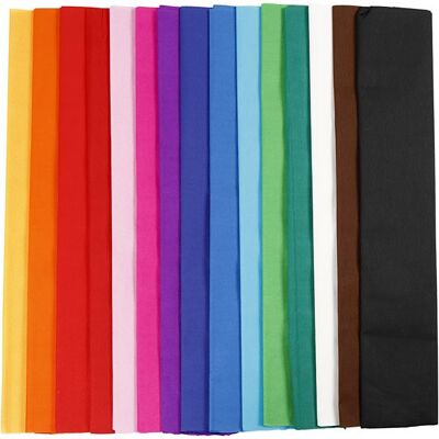 Creativ Company Krepppapier, L 2,5 M, B 50 cm, 22 g, sortierte Farben, 15 Lage Creativ Company Krepppapier, L 2,5 M, B 50 cm, 22 g, sortierte Farben, 15 Lage