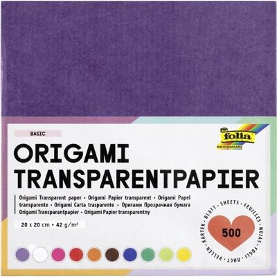 Folia Transparentpapier-Faltblätter 20x20cm 42g/m² 500 Blatt Folia Transparentpapier-Faltblätter 20x20cm 42g/m² 500 Blatt