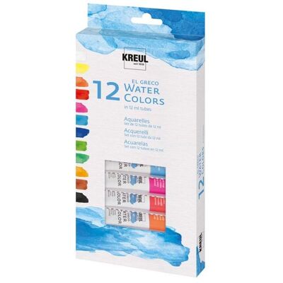 KREUL el Greco Aquarellfarben Set 12 x 12 ml Tuben KREUL el Greco Aquarellfarben Set 12 x 12 ml Tuben