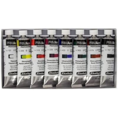 Schmincke PRIMAcryl Professional Malkästen Kartonset, 8 x 35 ml Schmincke PRIMAcryl Professional Malkästen Kartonset, 8 x 35 ml