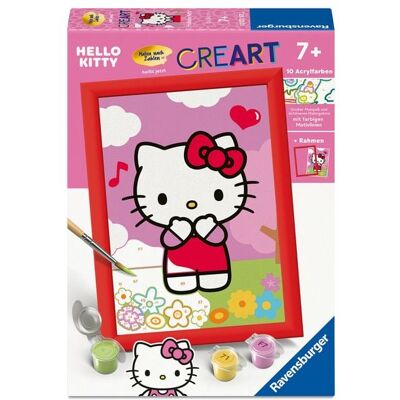 Ravensburger Verlag GmbH Ravensburger CreArt - Malen nach Zahlen 12023107 - Fröhliche Hello Kitty - Kinder ab 7 Jahren Ravensburger Verlag GmbH Ravensburger CreArt - Malen nach Zahlen 12023107 - Fröhliche Hello Kitty - Kinder ab 7 Jahren