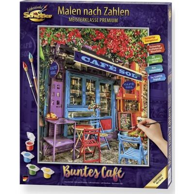 Simba Toys GmbH & Co. KG Schipper 609130903 - Malen nach Zahlen, Buntes Café, 40 x 50 cm Simba Toys GmbH & Co. KG Schipper 609130903 - Malen nach Zahlen, Buntes Café, 40 x 50 cm