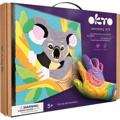 Okto Sensory Art Malen nach Zahlen mit Modelliermasse Koala Okto Sensory Art Malen nach Zahlen mit Modelliermasse Koala