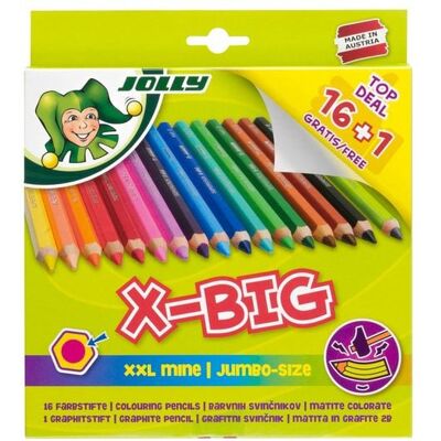 JOLLY X-BIG Buntstifte - 17 St. - Für Kinder geeignet JOLLY X-BIG Buntstifte - 17 St. - Für Kinder geeignet