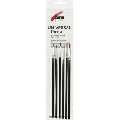 KREUL Universalpinsel Ponyhaar Synthetics rund 6er Set KREUL Universalpinsel Ponyhaar Synthetics rund 6er Set