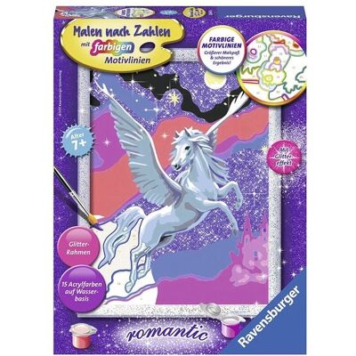 Ravensburger Verlag GmbH Ravensburger Stolzer Pegasus - Malen nach Zahlen, mit Glittereffekt, romantic, MNZ Ravensburger Verlag GmbH Ravensburger Stolzer Pegasus - Malen nach Zahlen, mit Glittereffekt, romantic, MNZ