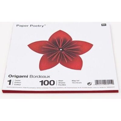 Rico Design GmbH & Co.KG ORIGAMI BORDEAUX, 15 X 15 CM Rico Design GmbH & Co.KG ORIGAMI BORDEAUX, 15 X 15 CM