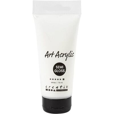 Creativ Company Acrylfarbe, Mattglänzend, Deckend, Weiß, 75 ml/ 1 Fl. Creativ Company Acrylfarbe, Mattglänzend, Deckend, Weiß, 75 ml/ 1 Fl.