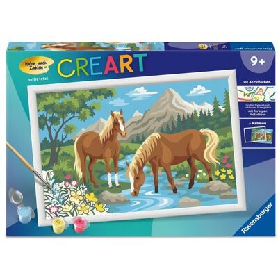Ravensburger Verlag GmbH CreArt, Malen nach Zahlen Kinder - Pferde im Wasser Ravensburger Verlag GmbH CreArt, Malen nach Zahlen Kinder - Pferde im Wasser
