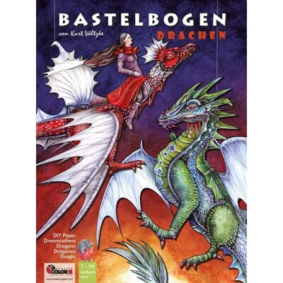 Atelier Color Drachen basteln Papier zum Aufhängen Bastelbogen Ausschneidebogen Atelier Color Drachen basteln Papier zum Aufhängen Bastelbogen Ausschneidebogen