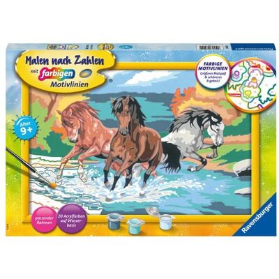 Ravensburger Verlag GmbH CreArt, Malen nach Zahlen Kinder - Stolze Wildpferde Ravensburger Verlag GmbH CreArt, Malen nach Zahlen Kinder - Stolze Wildpferde