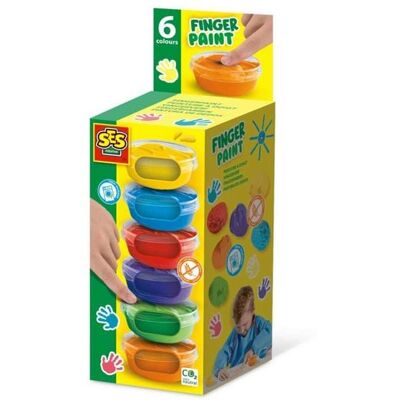 SES Nederland b.v. Fingerfarbe 6 Farben x 45 ml SES Nederland b.v. Fingerfarbe 6 Farben x 45 ml
