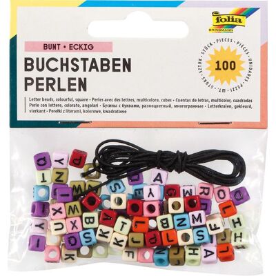 FOLIA® Buchstaben Perlen, farbig sortiert FOLIA® Buchstaben Perlen, farbig sortiert