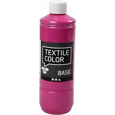 Creativ Company Textilfarbe, Pink, 500 ml, 1 Flasche Creativ Company Textilfarbe, Pink, 500 ml, 1 Flasche