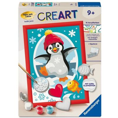 Ravensburger Verlag GmbH CreArt, Malen nach Zahlen mit Gips gießen - Fröhlicher Pinguin Ravensburger Verlag GmbH CreArt, Malen nach Zahlen mit Gips gießen - Fröhlicher Pinguin