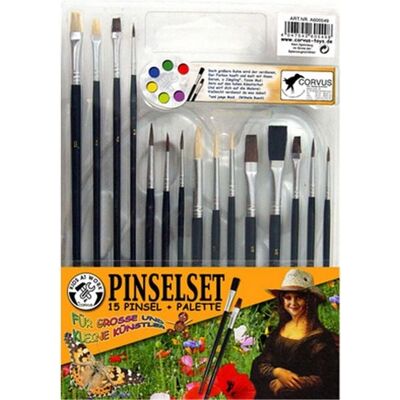 CORVUS Kids at Work Pinselset + Platte (15 Pinsel) CORVUS Kids at Work Pinselset + Platte (15 Pinsel)