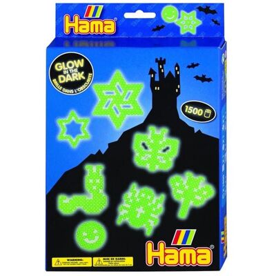Hama Perlen Hama 3414 - DIY Bügelperlen Midi 5+, Geschenk-Set Nachtleuchtend, 10 Designs, ca. 1500 Stück und Zubehör Hama Perlen Hama 3414 - DIY Bügelperlen Midi 5+, Geschenk-Set Nachtleuchtend, 10 Designs, ca. 1500 Stück und Zubehör