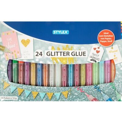 Stylex Glitter Glue, 24 Tuben à 10 g Stylex Glitter Glue, 24 Tuben à 10 g
