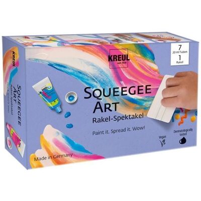 KREUL Squeegee Art Set mit Kids Art Kinder-Künstlerfarben, 7 x 20 ml Tuben KREUL Squeegee Art Set mit Kids Art Kinder-Künstlerfarben, 7 x 20 ml Tuben
