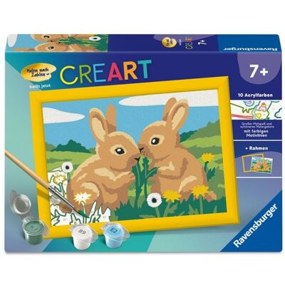 Ravensburger Verlag GmbH CreArt, Malen nach Zahlen Kinder - Hasenfreunde Ravensburger Verlag GmbH CreArt, Malen nach Zahlen Kinder - Hasenfreunde
