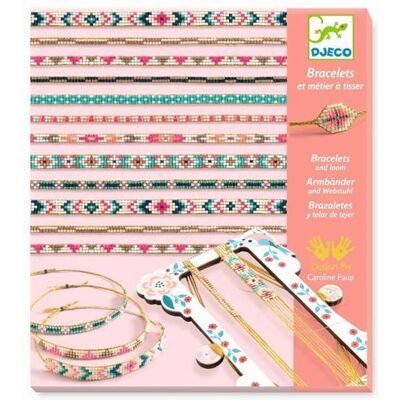 Djeco Kleine Perlenarmbänder - 5 Schmuckstücke mit Webrahmen Djeco Kleine Perlenarmbänder - 5 Schmuckstücke mit Webrahmen
