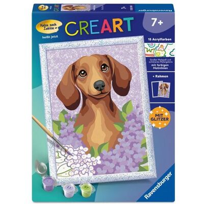Ravensburger Verlag GmbH CreArt, Malen nach Zahlen Kinder - Dackel Lilac Ravensburger Verlag GmbH CreArt, Malen nach Zahlen Kinder - Dackel Lilac