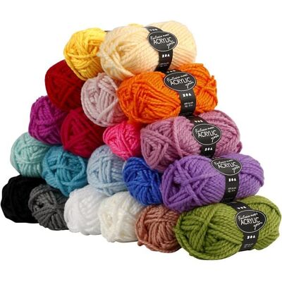 Creativ Company Acrylgarn Maxi - 20 Farben - 35m - Garnart Creativ Company Acrylgarn Maxi - 20 Farben - 35m - Garnart