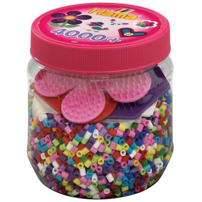 Hama Perlen Hama 2051 - Dose, 3 Stiftplatten 223+236+299 mit ca. 4000 Bügelperlen im Farbmix Hama Perlen Hama 2051 - Dose, 3 Stiftplatten 223+236+299 mit ca. 4000 Bügelperlen im Farbmix