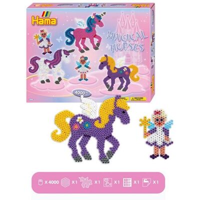 Hama Perlen Hama 3138 - Bügelperlen Geschenkpackung Zauberhafte Pferde Hama Perlen Hama 3138 - Bügelperlen Geschenkpackung Zauberhafte Pferde
