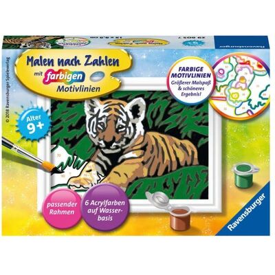 Ravensburger Verlag GmbH CreArt, Malen nach Zahlen Kinder - Süßer Tiger Ravensburger Verlag GmbH CreArt, Malen nach Zahlen Kinder - Süßer Tiger