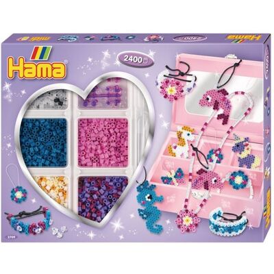 Dan Import Hama 3709 Kreativbox Accessoires, Bügelperlen Midi, ca. 2400 Stück inklusive Stiftplatte und Zubehör Dan Import Hama 3709 Kreativbox Accessoires, Bügelperlen Midi, ca. 2400 Stück inklusive Stiftplatte und Zubehör