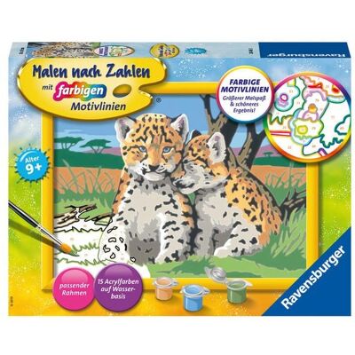 Ravensburger Verlag GmbH CreArt, Malen nach Zahlen Kinder - Kleine Leoparden Ravensburger Verlag GmbH CreArt, Malen nach Zahlen Kinder - Kleine Leoparden