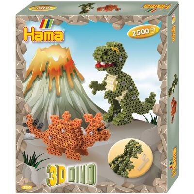 Dan Import Hama Bügelperlen midi Box 3D Dino 2500 Stück Geschenkpackung Dan Import Hama Bügelperlen midi Box 3D Dino 2500 Stück Geschenkpackung