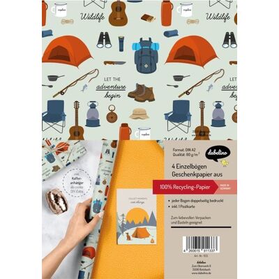 Dabelino Geschenkpapier Set: Reise und Camping Dabelino Geschenkpapier Set: Reise und Camping