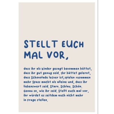 Nina Kämpf Verlag Poster Stellt euch mal vor - 50x70 Nina Kämpf Verlag Poster Stellt euch mal vor - 50x70