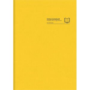 Verlag für Unterrichtsm. Unterrichtsheft für alle Stufen, Ad5 5 Tage auf 2 Seiten gelb Buchbindung