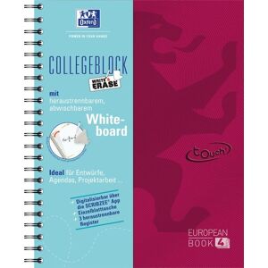 OXFORD Collegeblock Europeanbook Touch write & erase, beere