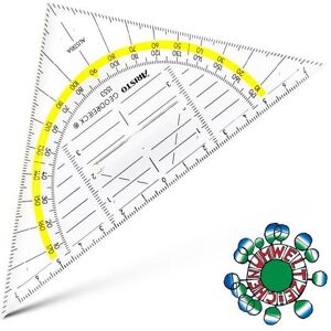 Geotec ARISTO Geodreieck 16 cm mit Griff, Facette und Tuschenoppen Geotec ARISTO Geodreieck 16 cm mit Griff, Facette und Tuschenoppen