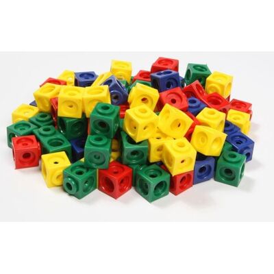 Handelsagentur Sieboldt 100 Steckwürfel 4- farbig 1,7cm Handelsagentur Sieboldt 100 Steckwürfel 4- farbig 1,7cm