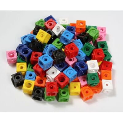 Handelsagentur Sieboldt 100 Steckwürfel 10-farbig 1,7cm Handelsagentur Sieboldt 100 Steckwürfel 10-farbig 1,7cm