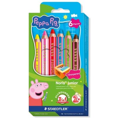 STAEDTLER Buntstift Noris junior Peppa Pig, 6er Set + Spitzer STAEDTLER Buntstift Noris junior Peppa Pig, 6er Set + Spitzer