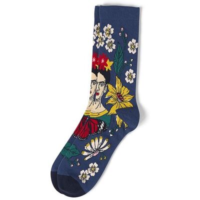 Thalia Socken „Frida Kahlo“, blau, Gr. 39-42 Thalia Socken „Frida Kahlo“, blau, Gr. 39-42