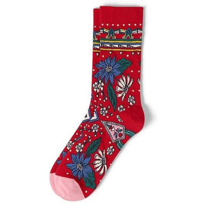 Thalia Socken Frida Kahlo „Red Flowers“, rot, Gr. 35-38 Thalia Socken Frida Kahlo „Red Flowers“, rot, Gr. 35-38