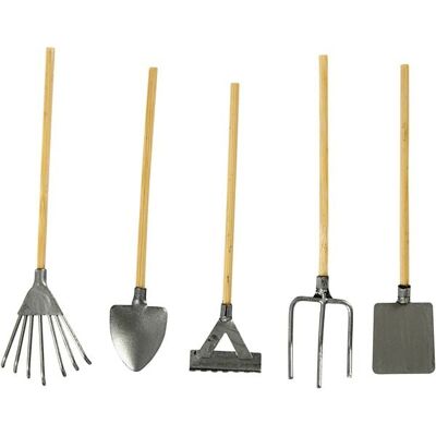 Creativ Company Miniatur-Gartengeräte, L 11 cm, 5er Set Creativ Company Miniatur-Gartengeräte, L 11 cm, 5er Set