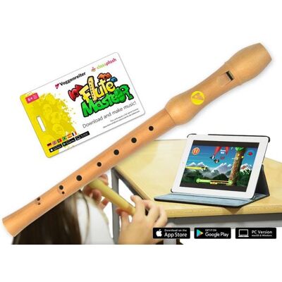 Voggenreiter Verlag GmbH Flute Master (App) mit Blockflöte aus Bergahorn (bar. GW) Voggenreiter Verlag GmbH Flute Master (App) mit Blockflöte aus Bergahorn (bar. GW)